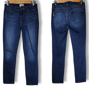 Paige Mid Rise Peg Skinny Blue Jeans Verdugo Crop Medium Wash Size 27